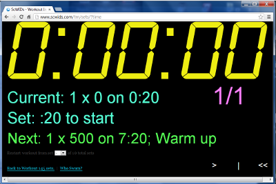Workout Interval Display (WID)